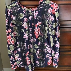 Ann Taylor, navy blue floral